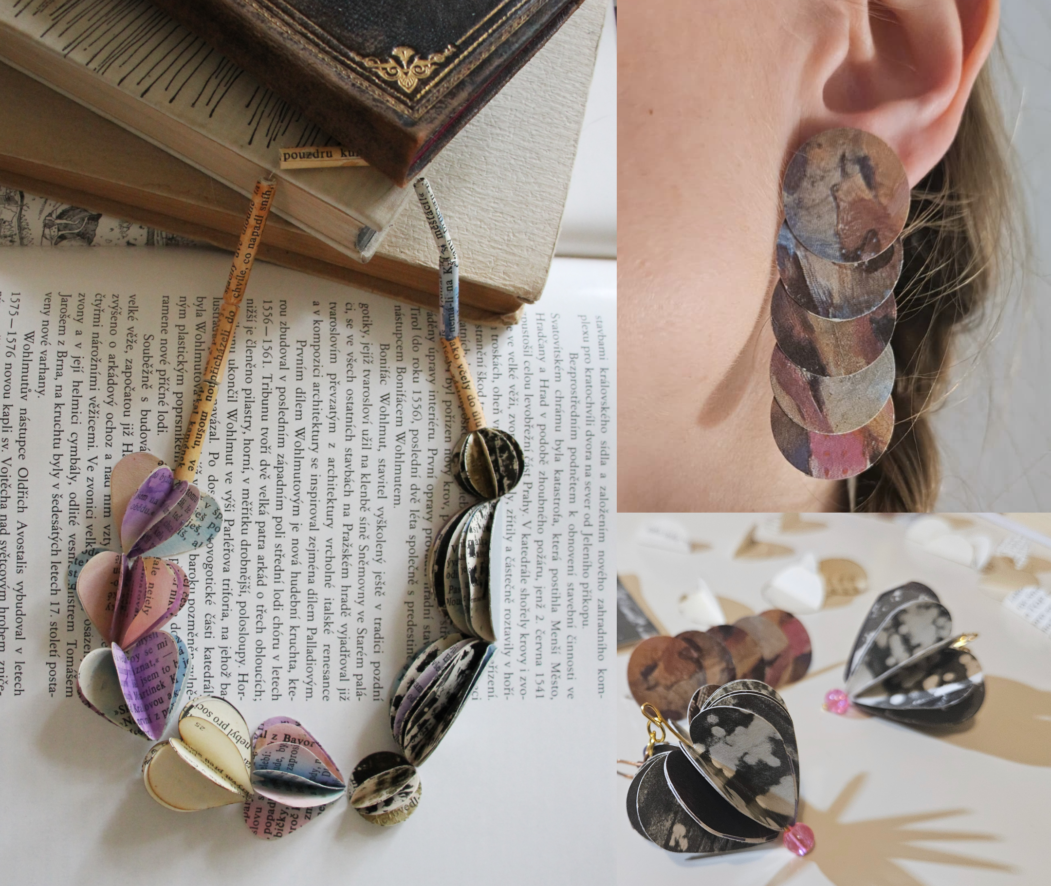 Designový papírový šperk