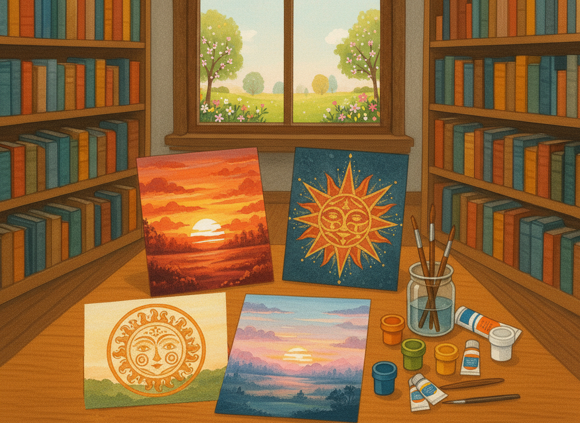 Malujeme akrylem – slunce v hlavní roli