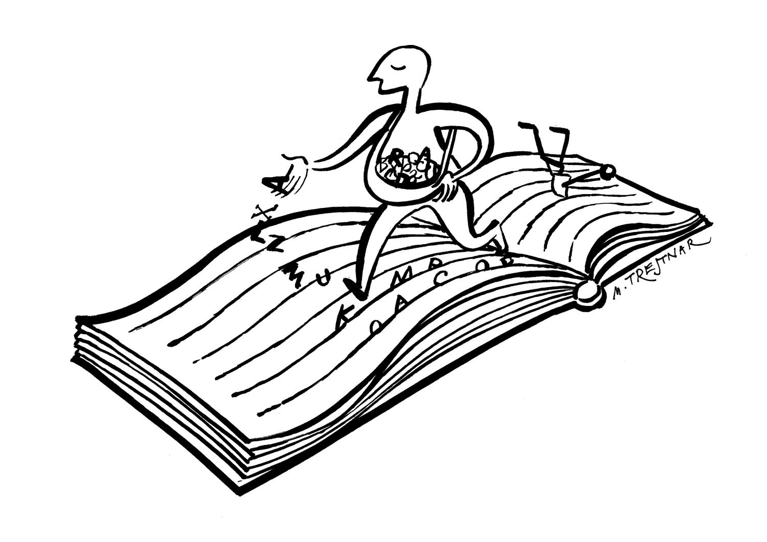 Vernisáž výstavy Mirka Trejtnara: Kresby knihomolné