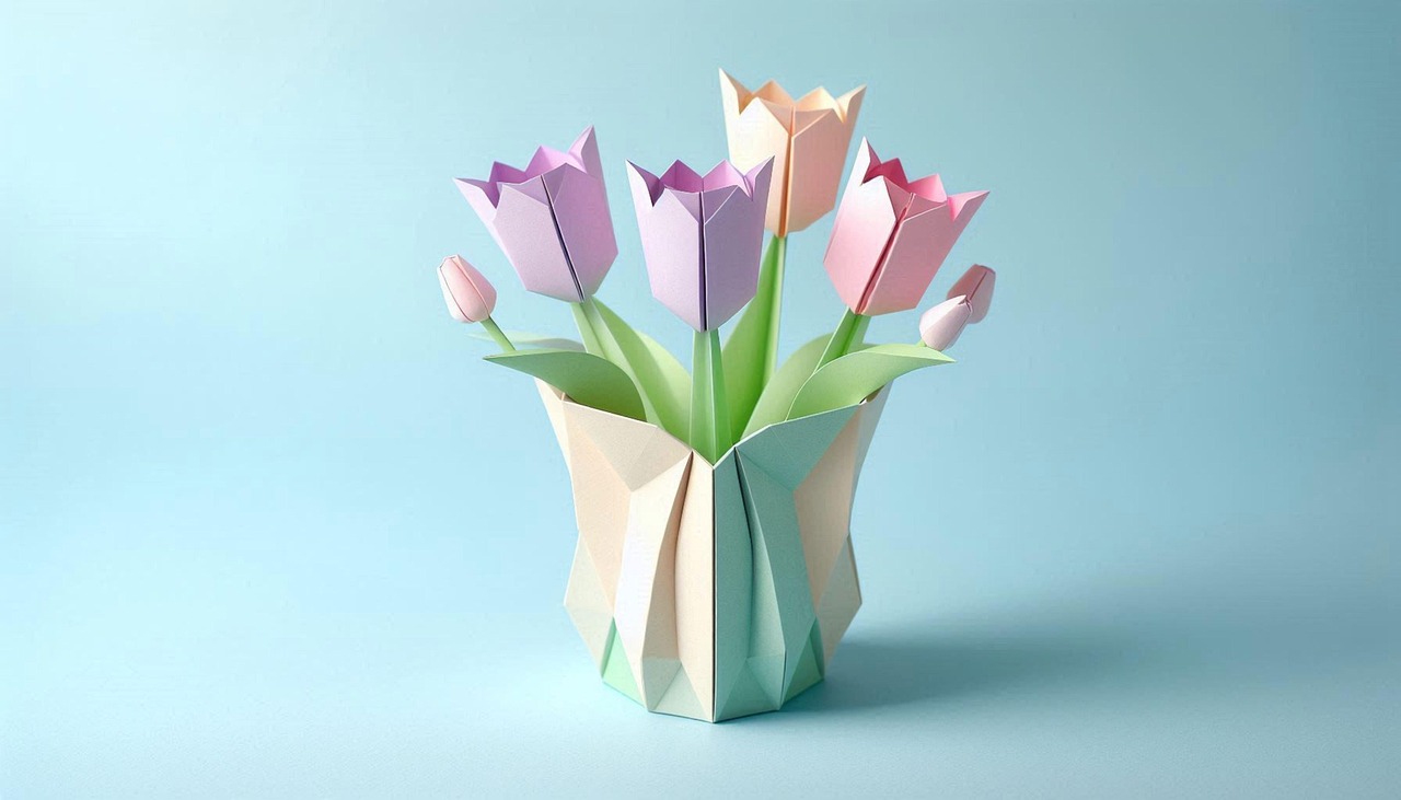 Origami tulipány