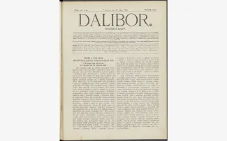 Obálka časopisu Dalibor