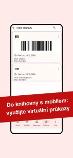 Ilustrační obrázek aplikace Knihovna v mobilu - můj průkaz