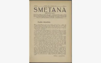 Obálka časopisu Smetana