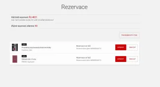 Úprava rezervace